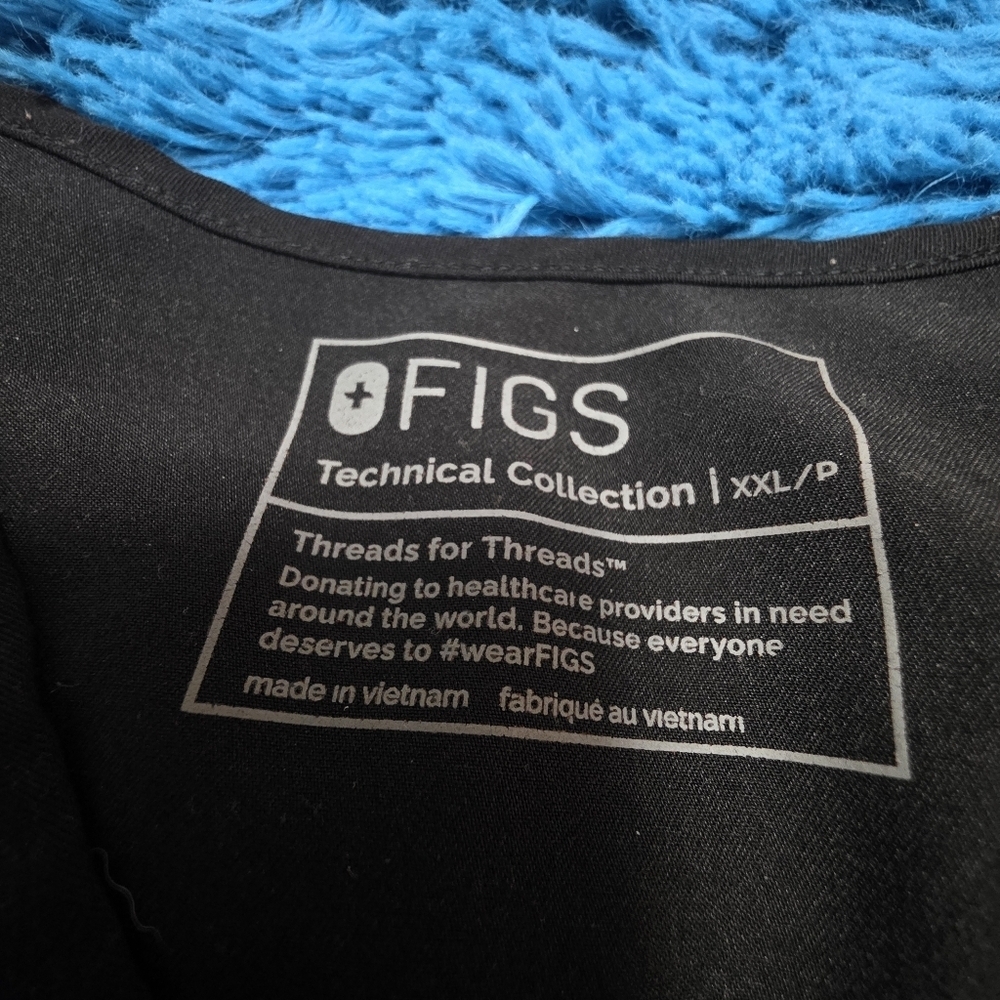 Figs Catarina Womens Scrub Top Black Size XXL/P - Picture 3 of 6